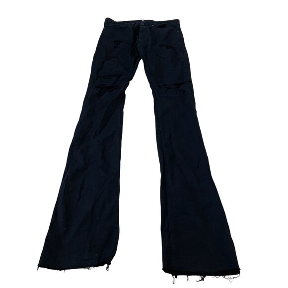 Jordan Craig Stacked Jeans Men's Size 32 Waist Black Extra Long Modern Style - Picture 6 of 7